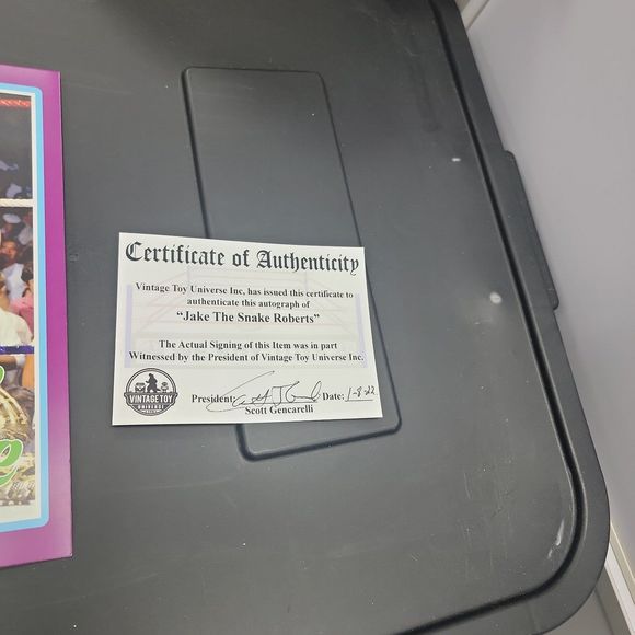 Autographed Jake "The Snake" Roberts Photo Green Signature - Picture 2 of 3